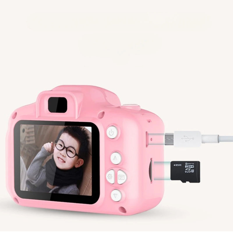 X2 Mini Câmera Digital para Crianças – Tira Fotos e Grava Vídeos, Pequeno Brinquedo SLR