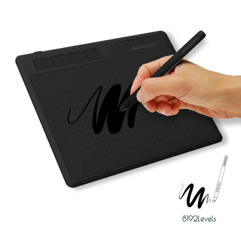 GAOMON-S620 Anime Digital Graphic Tablet – Mesa Digitalizadora 6.5x4” com Caneta 8192 Níveis de Pressão