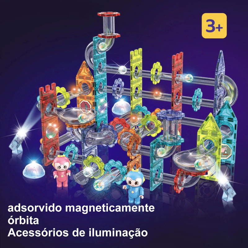 Conjunto de Construção de Telhas Magnéticas 120PCS - Brinquedo Educacional STEM