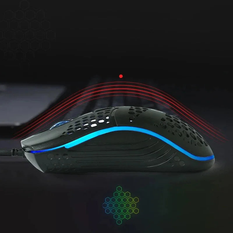 Mouse USB RGB para Computador e Notebook - Compatível com Tela OLED