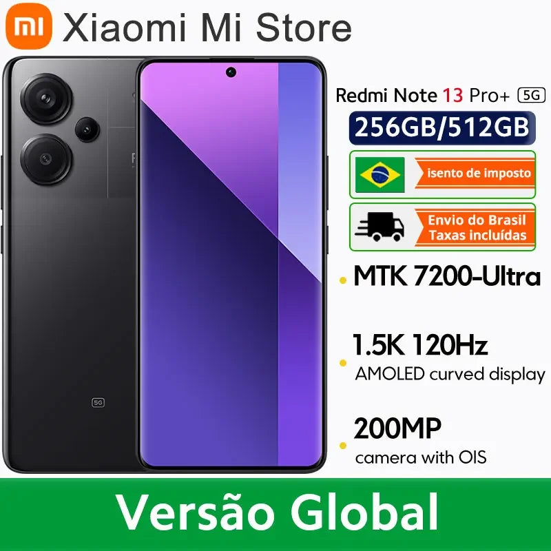 Xiaomi Redmi Note 13 Pro Plus, 5G, Versão Global