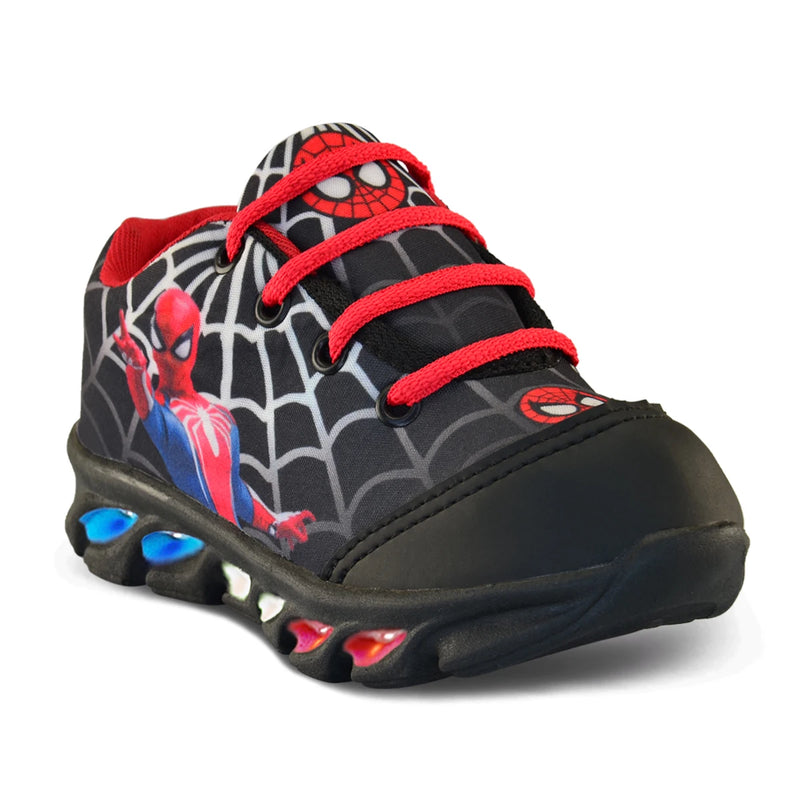 Tênis de LED Infantil Masculino Homem-Aranha com Luzinha + Chinelo – Conjunto Perfeito para Meninos