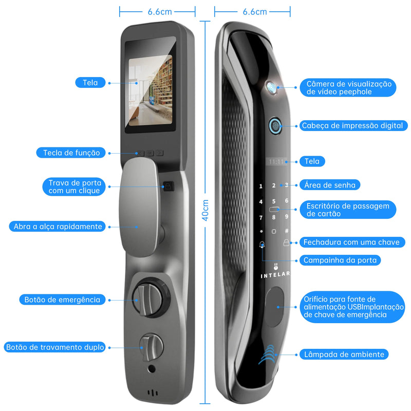 Intelar X2 Tuya Fechadura Eletrônica Digital