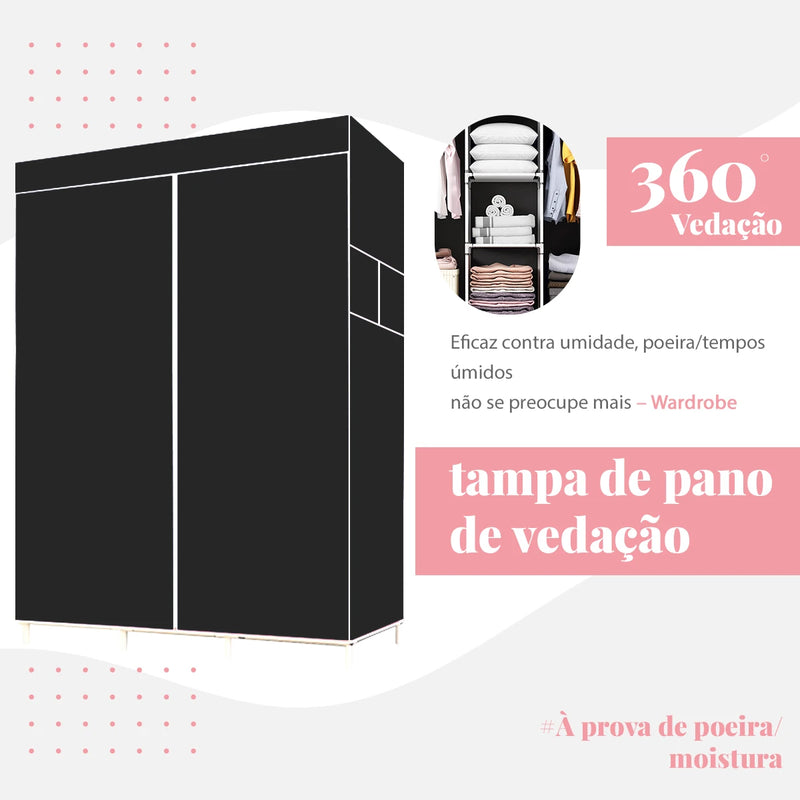 Organizador de roupas dobráveis para guarda-roupa Cor: Rosa