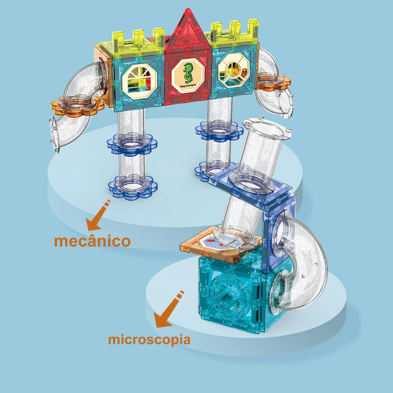 Conjunto de Construção de Telhas Magnéticas 120PCS - Brinquedo Educacional STEM