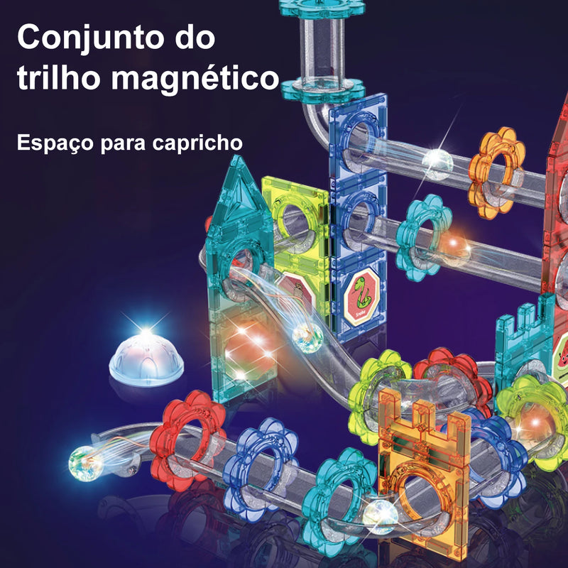 Conjunto de Construção de Telhas Magnéticas 120PCS - Brinquedo Educacional STEM