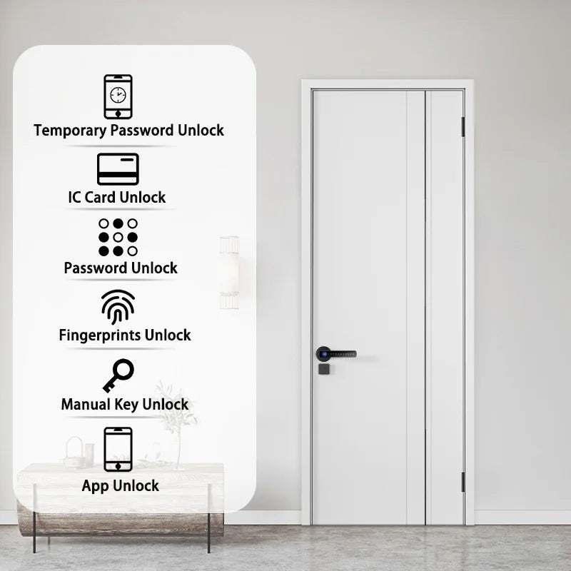 Xsdts maçaneta da fechadura da porta inteligente com cartão chave de impressão digital fechadura da porta do teclado entrada fechadura eletrônica do brasil sem taxas